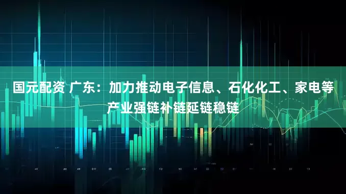 国元配资 广东：加力推动电子信息、石化化工、家电等产业强链补链延链稳链